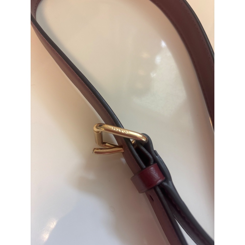 Coach Jade Shoulder Bag Colorblock Pink Burgundy White Leather Crossbody 91028 - Picture 6 of 8
